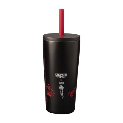 Bialetti Stranger Things Travel Mug with straw (600ml) - glow in the dark