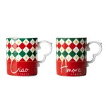 Bialetti Tricolore Set od 2 Porcelanske Šolje (300ml)