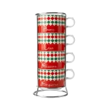 Bialetti Tricolore Složivi Set od 4 Šolje za Kapućino (160ml)